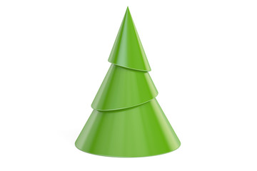 Fototapeta premium Abstract Green Christmas Tree, 3D rendering