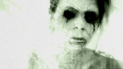 Horror terror pale green mixed media woman scary 