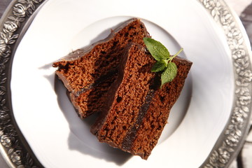 gingerbread cake wrap chocolate with raspberry filling 