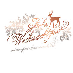 Weihnachtsmotiv Weihnachtsgruss silber kupfer