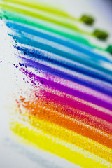 Farbspektrum aus Pastellkreiden