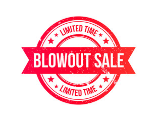 Blowout Sale Grunge Ribbon Stamp