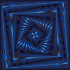Whirling sequence with blue square forms