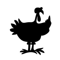 Turkey Silhouette Icon Symbol Design. Vector illustration isolat