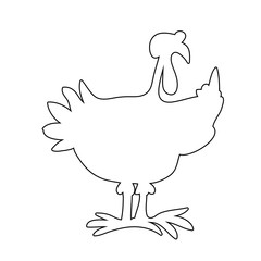 Turkey Outline Icon Symbol Design. Vector illustration isolated