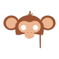 Cartoon animal party mask vector.
