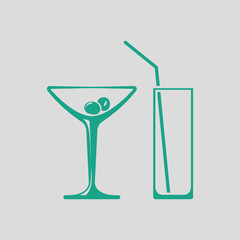 Coctail glasses icon