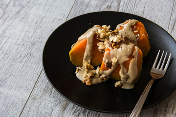 Turkish Pumpkin Dessert with Tahini / Kabak Tatlisi