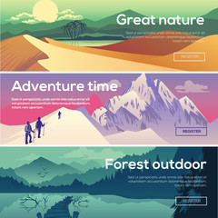 Design illustration for web design development, landscape graphi
