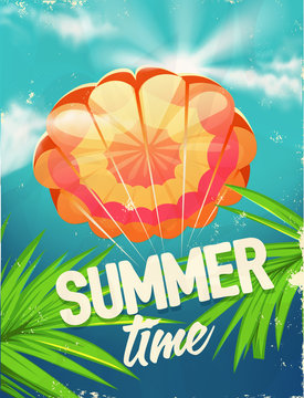 Vector poster brolly summer time