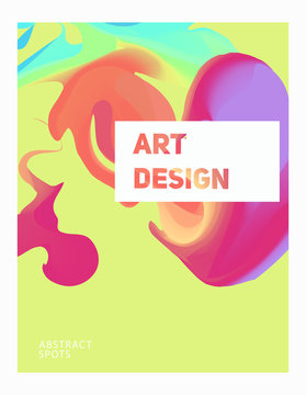 Colorful abstract poster. Liquid ink. Modern style trends. Backg