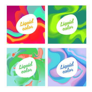 Liquid ink color. Modern style trends. Background for banner, ca