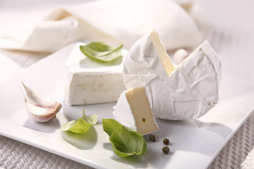 Camembert cheese white
