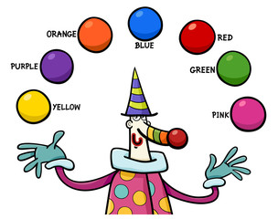 Fototapeta premium primary colors educational activity