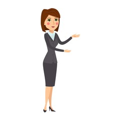 Business woman silhouette