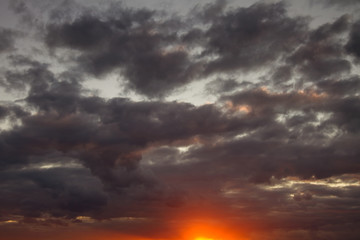 Fototapeta na wymiar Sunset on Horizon