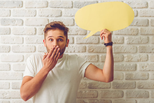 Guy with speech bubble