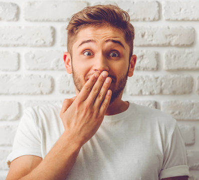 Handsome emotional guy
