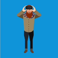 Abstract selfie illustration