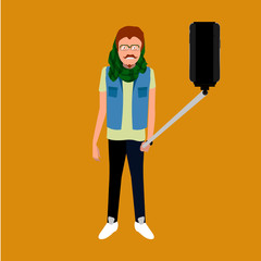 Abstract selfie illustration