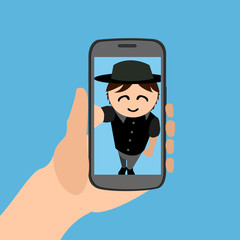 Abstract selfie illustration