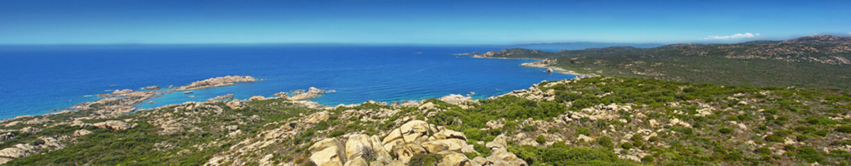 Vue panoramique, pointe de Senetosa en Corse