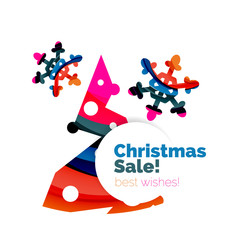 Geometric Christmas sale or promotion ad banner