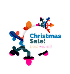 Geometric Christmas sale or promotion ad banner