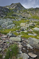 Mountain river near The Seven Rila Lakes, Rila Mountain, Bulgaria