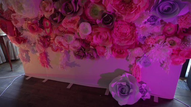Photo Zone of Artificial Flowers at the Festival