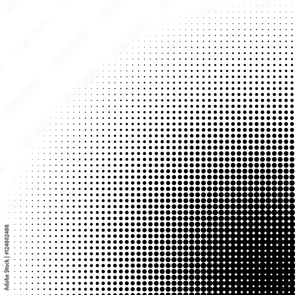 Poster Circle halftone pattern / texture. Monochrome halftone dots.