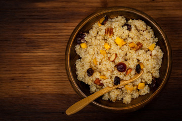 Quinoa Porridge. Selective focus.