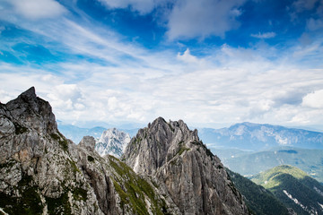 Fototapeta na wymiar Amazing view on Alps. Mangart, Slovenia.