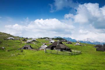 Velika Planina or Big Pasture Plateau, Slovenia.