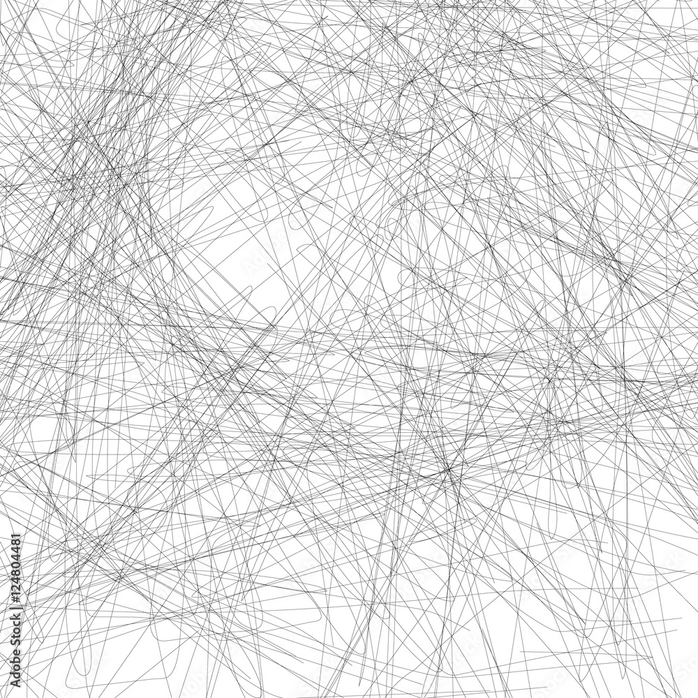 Poster random lines abstract monochrome geometric texture / pattern