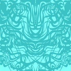 Abstract blue lace moire vector pattern.