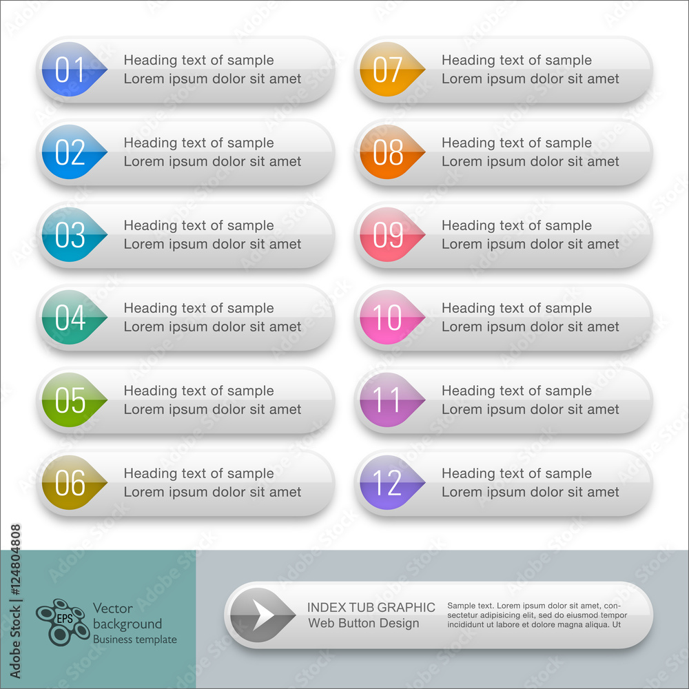 Wall mural arrow buttons_web banner and label design #vector graphic
