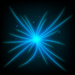 Abstract blue light beam Vector Illustration