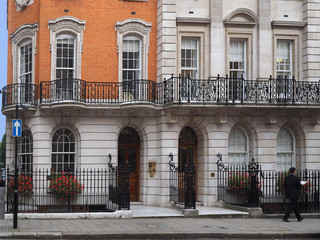 Fototapeta na wymiar Elegant townhouses, London