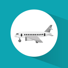 Airplane icon. Airport travel trip vacation and tourism theme. Colorful design. Vector illustration