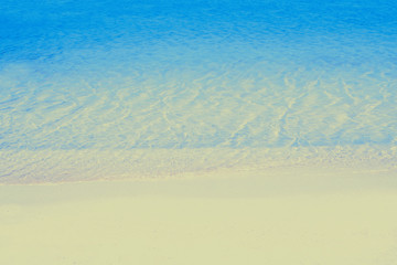 Fototapeta na wymiar Beautiful beach background ,blue sea crystal clear and white sand ,summer and fresh nature background
