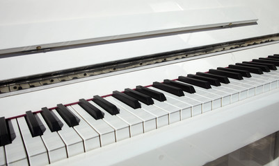 Close up piano key