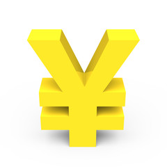 light yellow yen symbol