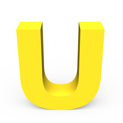 Matte light yellow font U