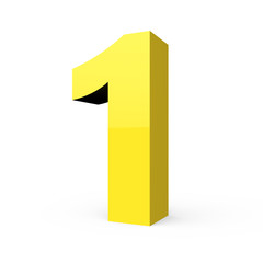 right light yellow number 1