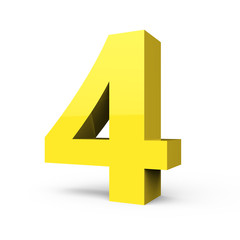 right light yellow number 4