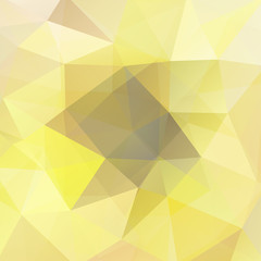 Abstract background consisting of yellow triangles. Geometric design for business presentations or web template banner flyer. Vector illustration