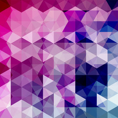 Obraz premium Background made of pink, blue, purple triangles. Square composition with geometric shapes. Eps 10