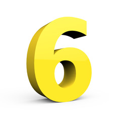 light yellow number 6