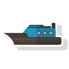 yacht ship vehicle icon. transportation travel and trip theme. Isolated design. Vector illustration